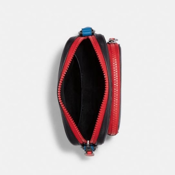 Mini Edge Double Pouch Crossbody In Colorblock Signature Canvas With Coach Patch - Picture 4 of 8